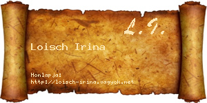 Loisch Irina névjegykártya